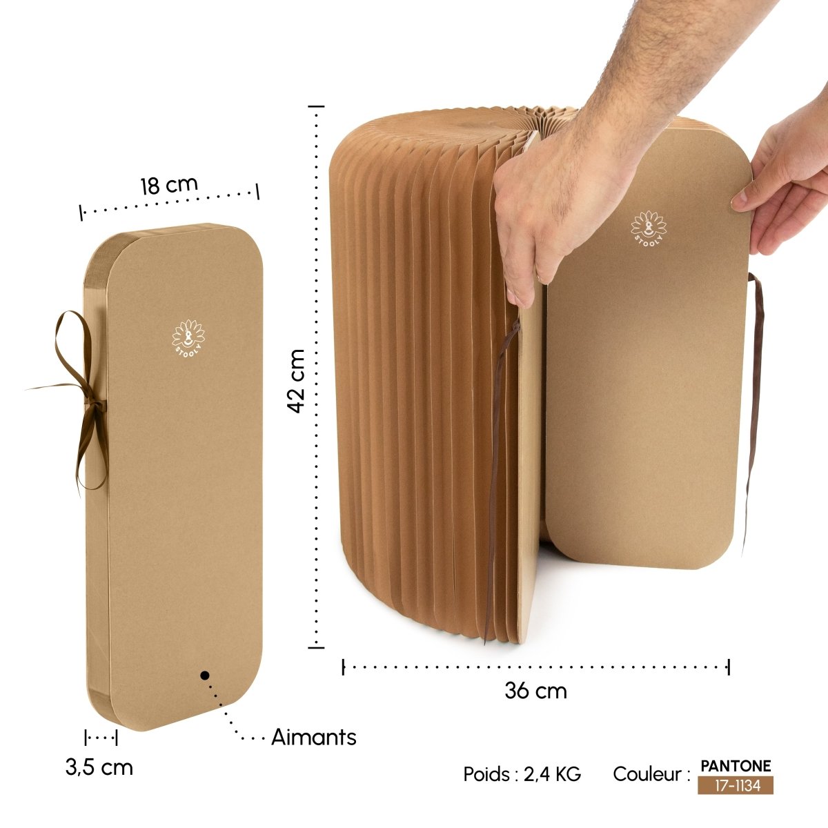 Offre French Days best - seller - Tabouret pliable, Léon 42 cm - Stooly