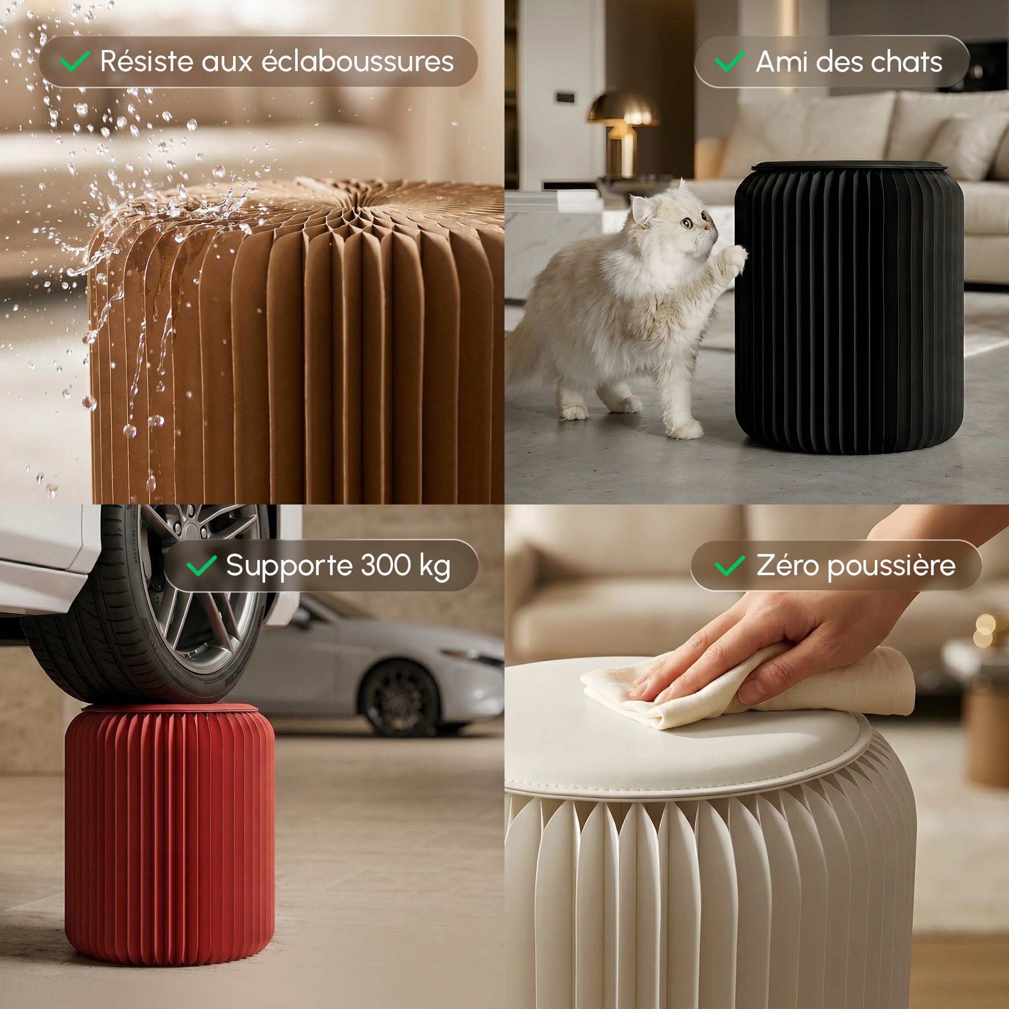 Tabouret pliable, Léon