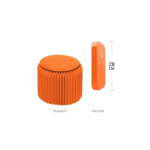 Tabouret orange 28 cm