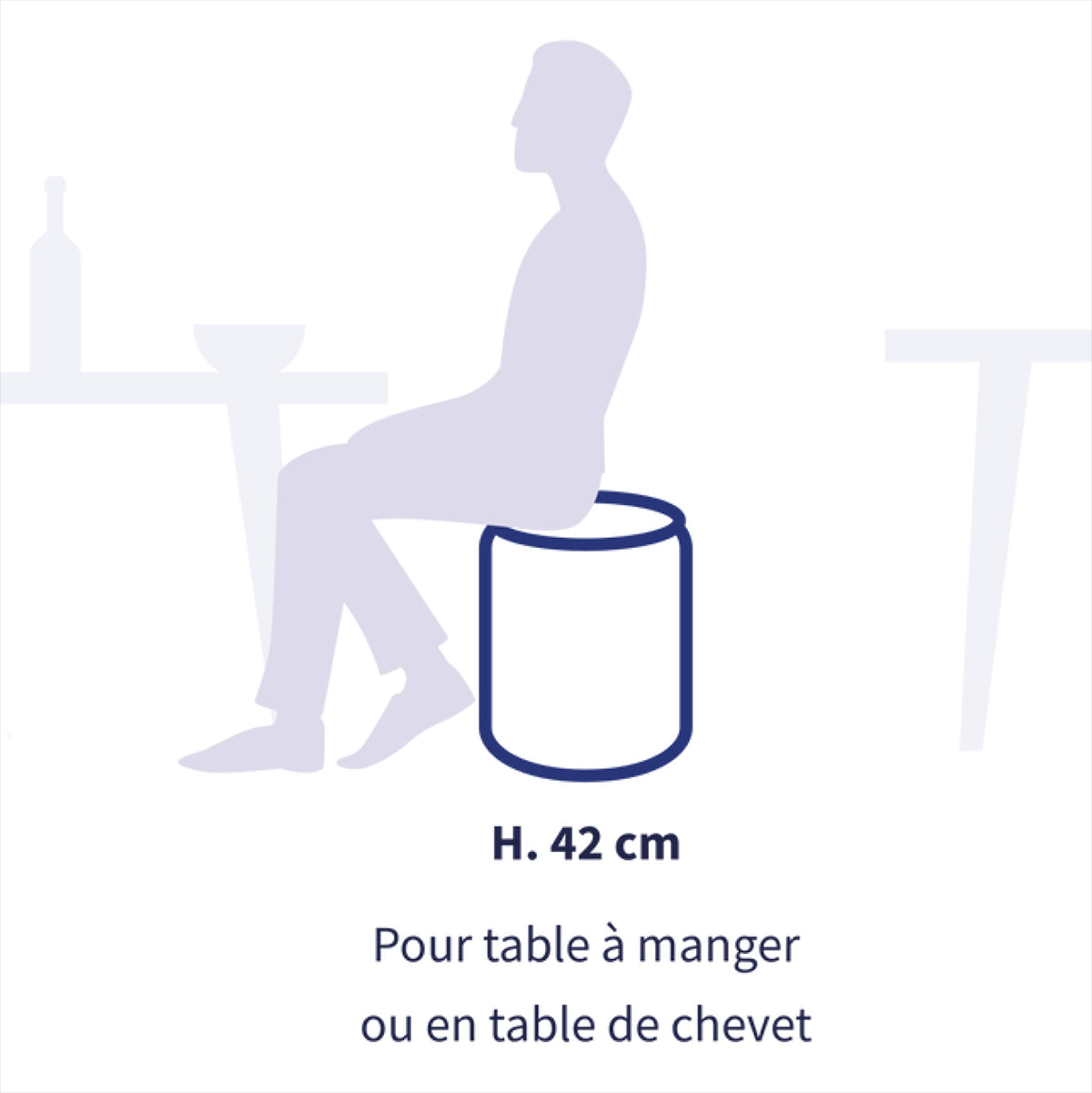 Tabouret pliable Orange St-Germain, Léon