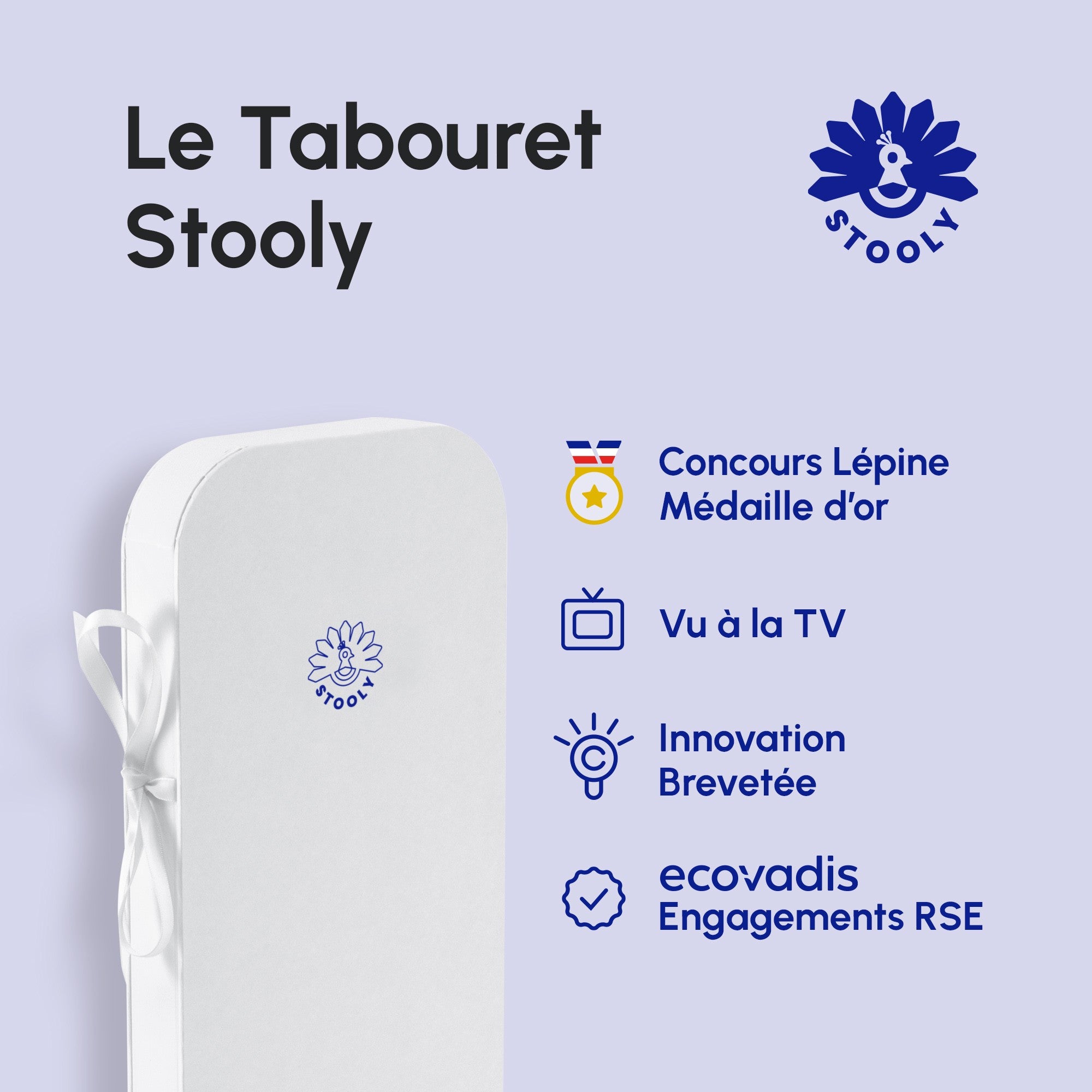 photo de réassurance du tabouret blanc pliable