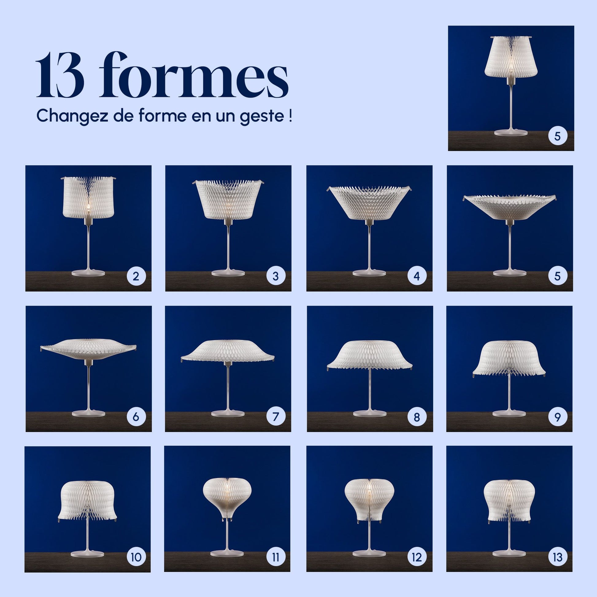 Nanum lamp with 13 honeycomb shapes