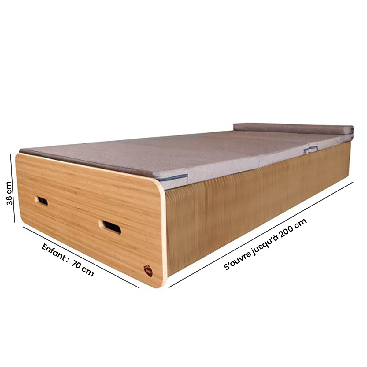 Lit pliable - Sommier avec matelas, Jules Médium - Stooly