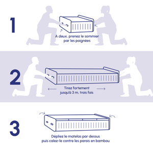 Lit pliable - Sommier avec matelas, Jules Médium - Stooly