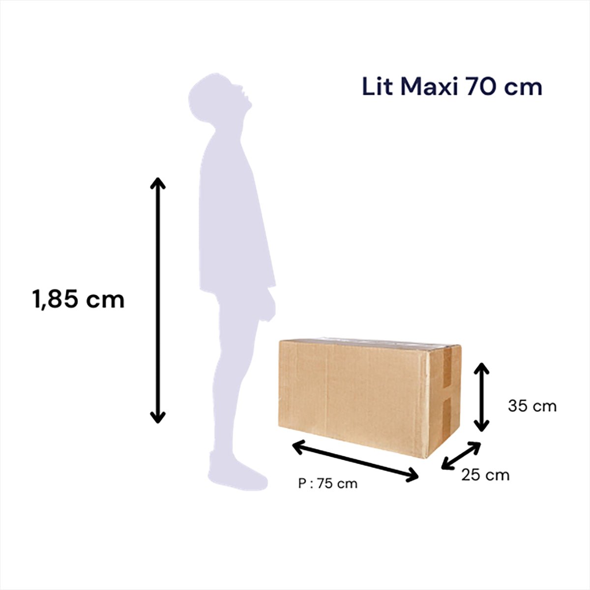 Lit pliable - Sommier avec matelas, Jules Médium - Stooly