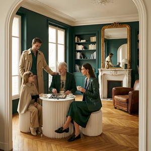 Folding round table, Anne