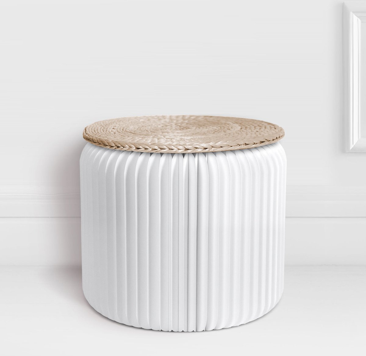 Tabouret pliable blanc Sacré - Cœur, Léon - Stooly