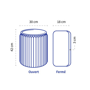 Tabouret pliable Bleu de Paris, Léon - Stooly