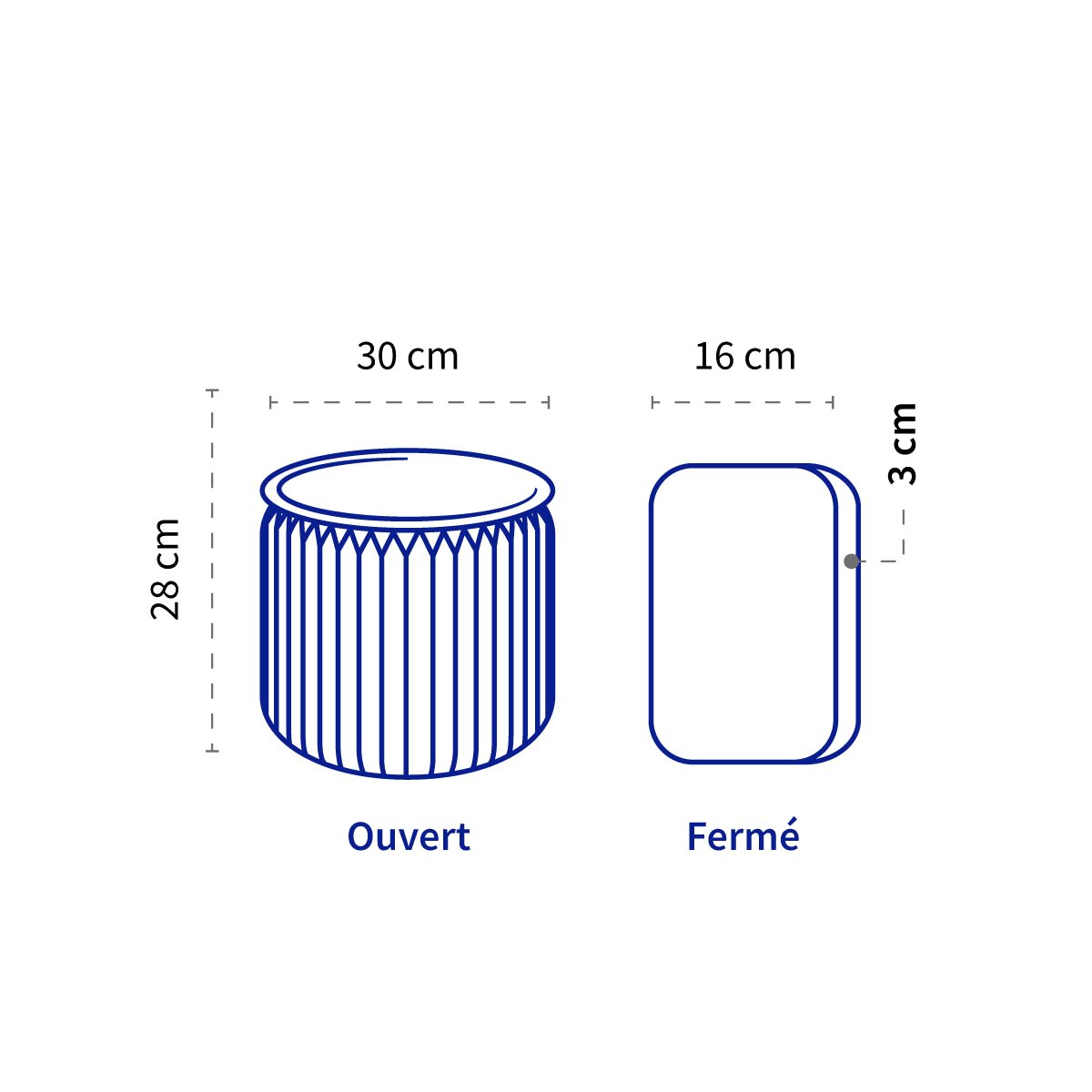 Tabouret pliable Gris Eiffel, Léon - Stooly