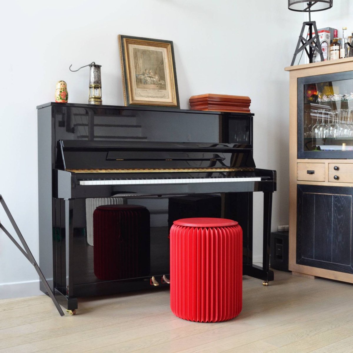 Tabouret pliable Rouge Pigalle, Léon - Stooly