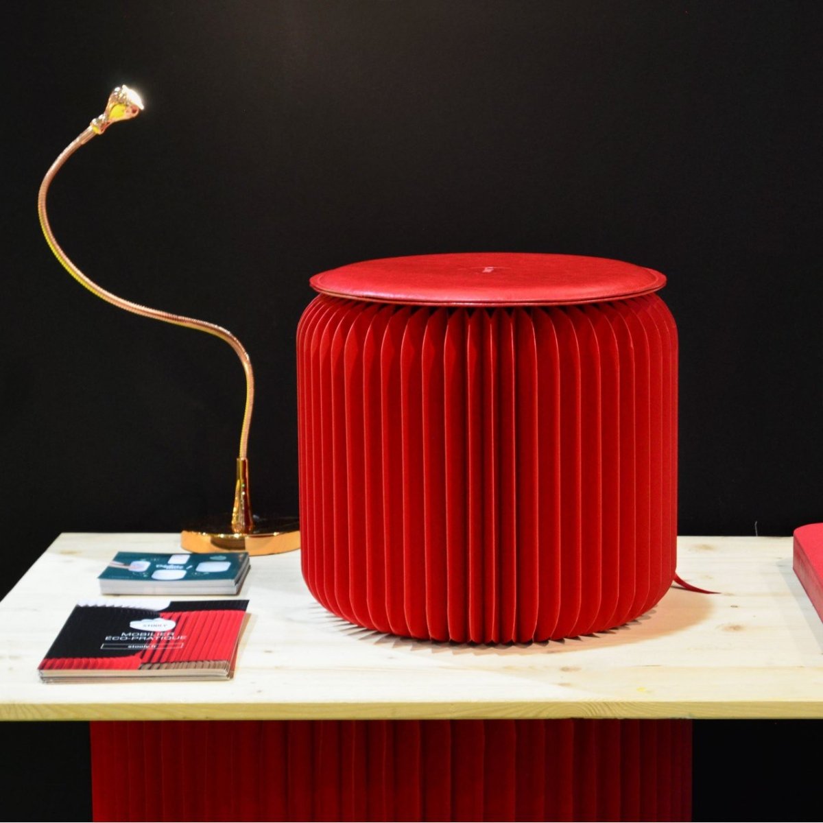 Tabouret pliable Rouge Pigalle, Léon - Stooly