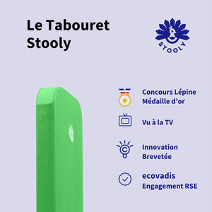 Tabouret pliable Vert Tuileries, Léon - Stooly